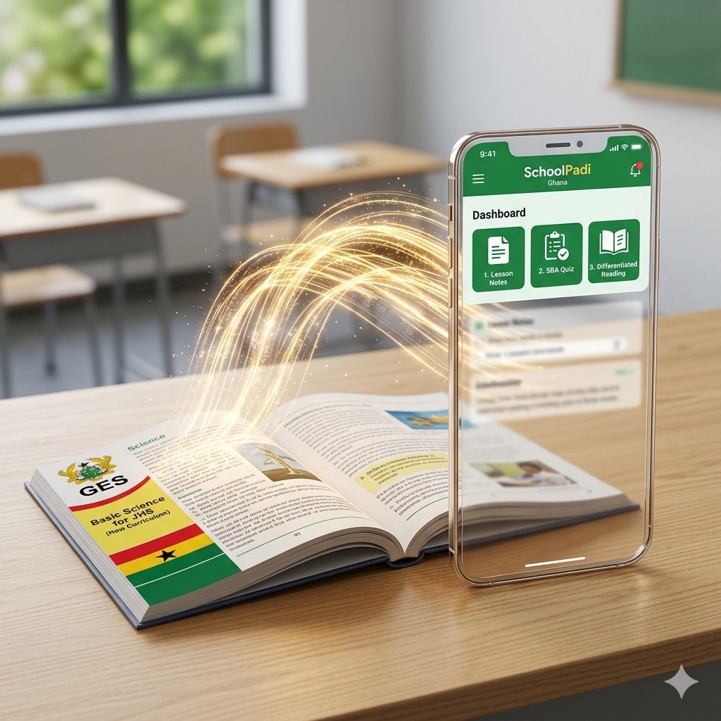 SchoolPadi breaking down official GES curriculum documents into actionable lesson steps